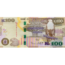 PN61b Zambia - 100 Kwacha Year 2018